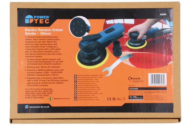 Powertec Electric Random Orbital Sander - 150mm PowerTec - Dynamic Drive