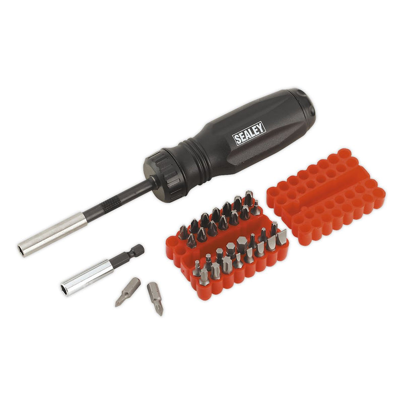 Sealey Gearless Ratchet Screwdriver Set 34pc AK6498 Sealey - Dynamic Drive