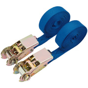Draper Ratcheting Tie Down Straps, 4.5m x 25mm, 400kg (2 Piece) 60968 Draper - Dynamic Drive