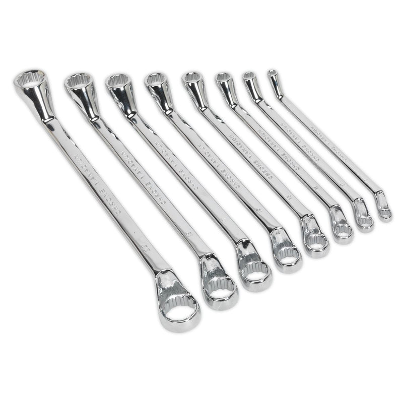 Sealey Deep Offset Ring Spanner Set 8pc Metric S0405 Sealey - Dynamic Drive