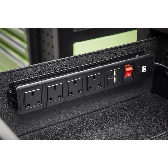 Sealey Mobile Tool Cabinet 1120mm with Power Tool Charging Drawer AP4206BE Sealey - Dynamic Drive
