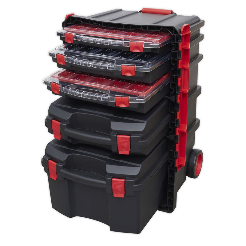 Sealey Professional Mobile Toolbox with 5 Removable Storage Cases AP860 Sealey - Dynamic Drive