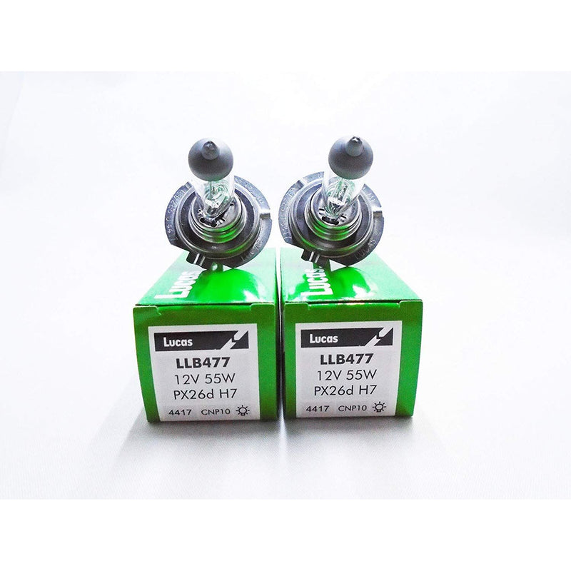 Pair of Lucas H7 (477/499) Car Headlamp Dipped Beam Bulb Lucas  - Dynamic Drive