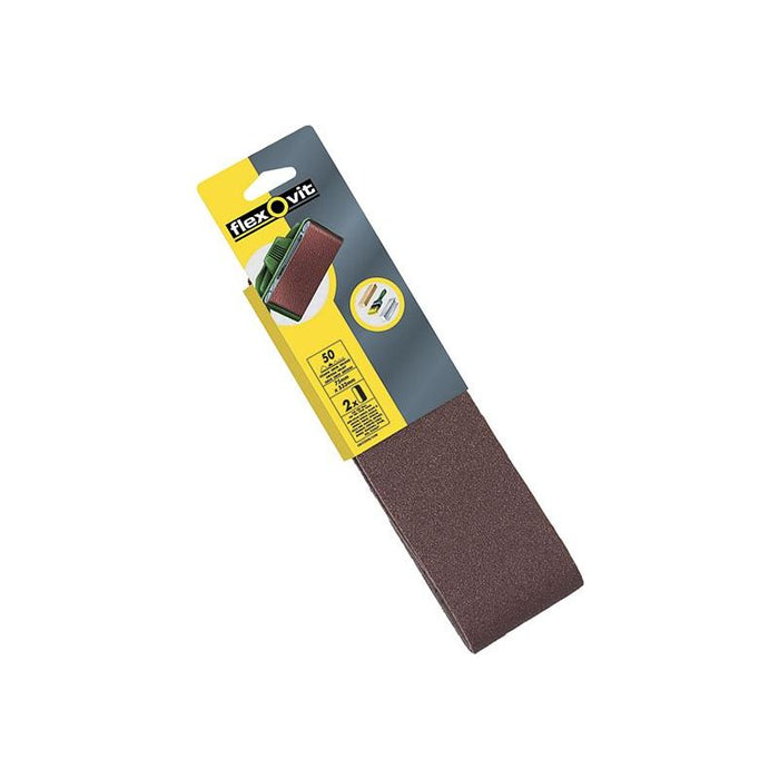 Flexovit Cloth Sanding Belt 533 x 75mm Medium 80G (Pack 2) Flexovit - Dynamic Drive