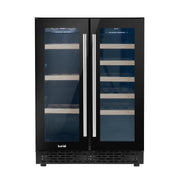 Baridi 40 Bottle/120 Can Freestanding Dual Zone Wine Fridge & Cooler 60cm Baridi - Dynamic Drive
