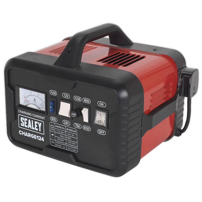 Sealey Battery Charger 28Amp 12/24V 230V CHARGE124 Sealey - Dynamic Drive