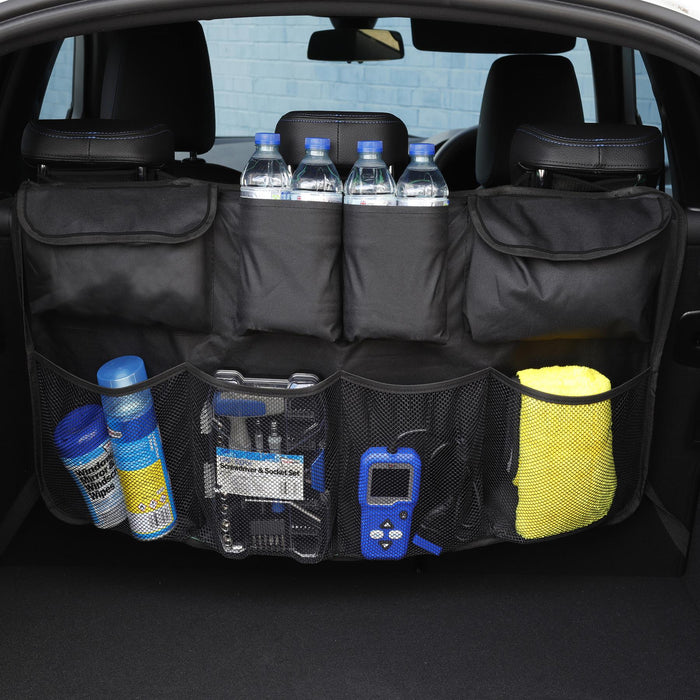 Car Boot Organiser Back Seat Hanging Pocket Large Tidy Storage Bag Accessories Streetwize  - Dynamic Drive