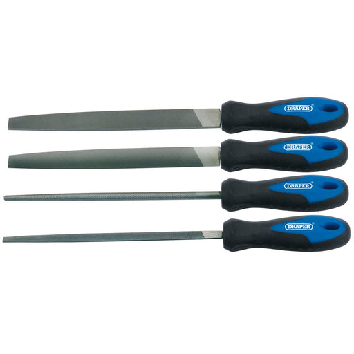 Draper Soft Grip Engineer's File Set, 200mm (4 Piece) 44962 Draper - Dynamic Drive