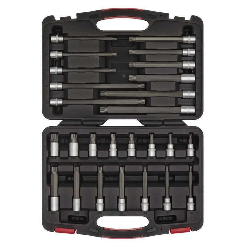 Sealey Spline Socket Bit Set 26pc 3/8"Sq Drive Platinum Series AK89002 Sealey - Dynamic Drive