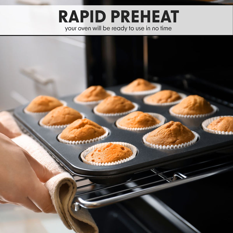 Baridi Integrated Fan-Assisted Electric Oven 60cm 72L Capacity - Black Baridi - Dynamic Drive