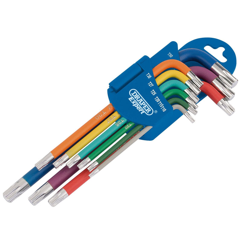 Draper TX-STAR Metric Coloured Long Arm Key Set (9 Piece) 66143 Draper - Dynamic Drive