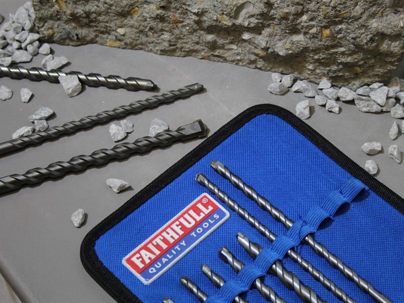Faithfull SDS Plus Drill Bit Set, 10 Piece Faithfull - Dynamic Drive