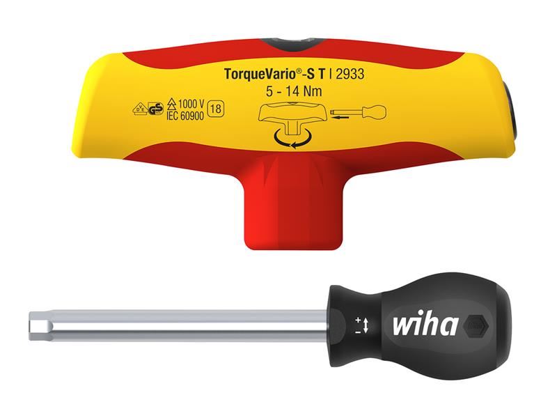 Wiha TorqueVario®-S T electric T-handle Screwdriver 5-14Nm Wiha - Dynamic Drive