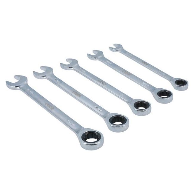 Laser Ratchet Ring Combination Spanner Set 5pc 8510 Laser - Dynamic Drive