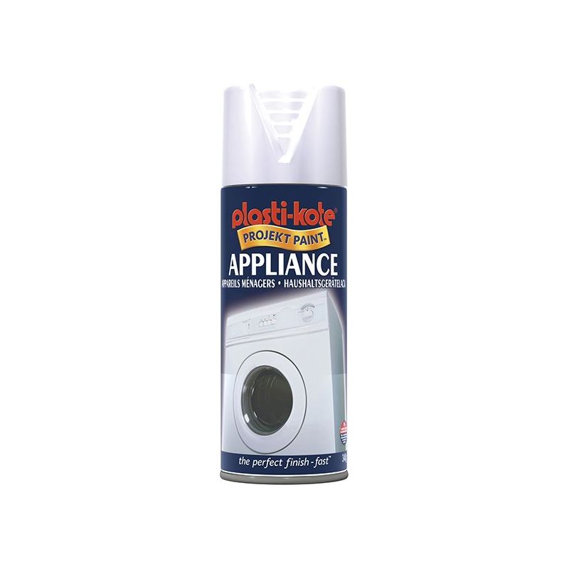 Plastikote Twist & Spray Appliance Enamel Gloss White 400ml PlastiKote - Dynamic Drive