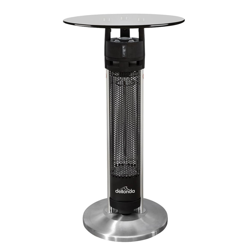 Dellonda Bistro Table with 1600W Heater - Black Stainless Steel Dellonda  - Dynamic Drive