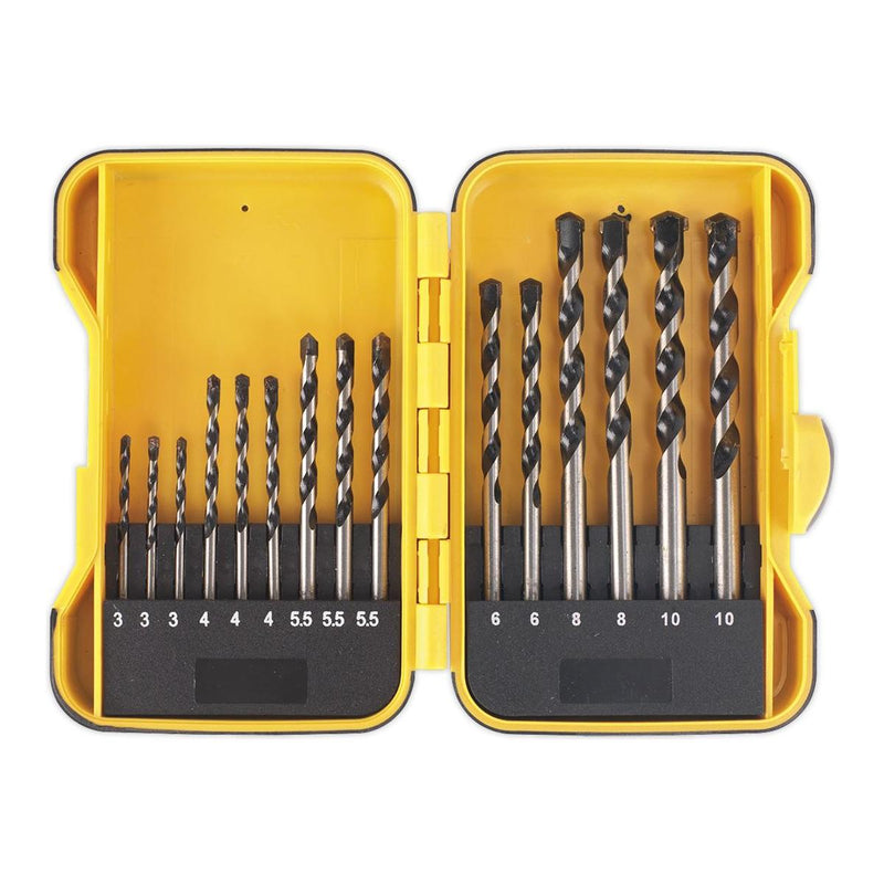 Siegen 15pc Masonry Drill Bit Set Metric 3-10mm With Storage Case Town Tools - Dynamic Drive