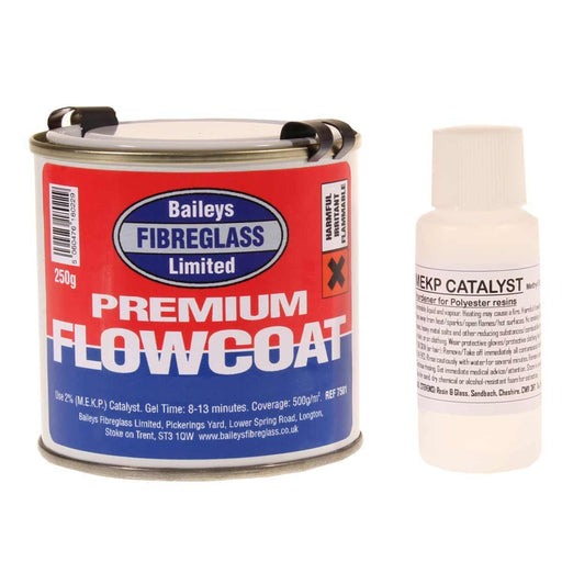 Baileys Black Flowcoat/Topcoat w/ Hardener 250g: Durable Coating for Metal Surf Baileys - Dynamic Drive