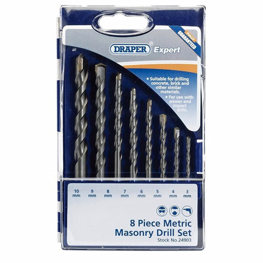 Draper Metric Masonry Drill Set (8 Piece) 24903 Draper - Dynamic Drive