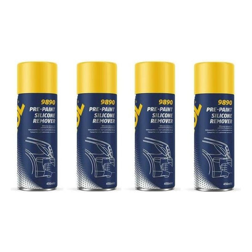 4x MANNOL Silicone Sealant Remover Spray Cleaner Fast Acting Aceton Free 450ml Mannol  - Dynamic Drive