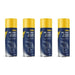 4x MANNOL Silicone Sealant Remover Spray Cleaner Fast Acting Aceton Free 450ml Mannol  - Dynamic Drive