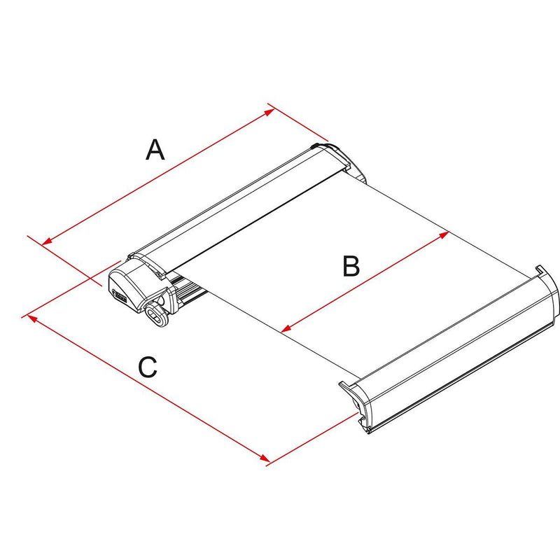 Fiamma F80S 450 Awning Polar White Case Royal Blue Fabric Motorhome Caravan Van Fiamma  - Dynamic Drive