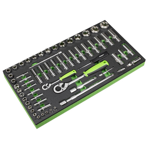 Siegen Siegen Socket Set with Tool Tray 1/4" & 1/2"Sq Drive 62pc S01271 Siegen - Dynamic Drive