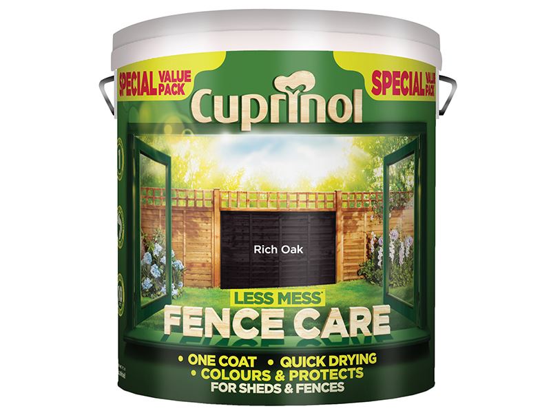 Cuprinol Less Mess Fence Care Rich Oak 6 litre Cuprinol - Dynamic Drive