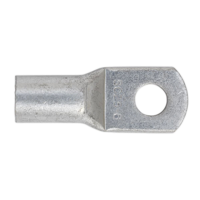 Sealey Copper Lug Terminal 25mmï x 6mm Pack of 10 LT256 Sealey - Dynamic Drive