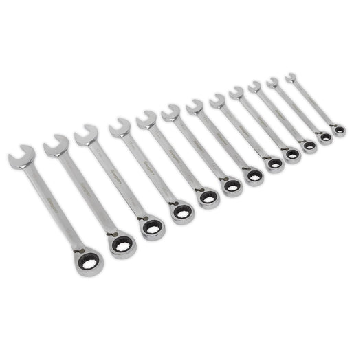 Seigen by Sealey Reversible Ratchet Combination Spanner Set 12pc Metric S0840 Seigen by Sealey  - Dynamic Drive