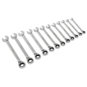 Sealey Reversible Ratchet Combination Spanner Set 12pc Metric S0840 Siegen by Sealey - Dynamic Drive