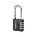 Master Lock Black Finish 40mm 4-Digit Combination Padlock - 51mm Shackle Master Lock - Dynamic Drive