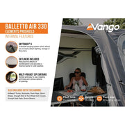 Vango Balletto Air 330 Elements ProShield Caravan Awning Vango - Dynamic Drive