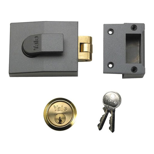 Yale Locks 81 Rollerbolt Nightlatch 60mm Backset DMG Finish Box Yale Locks - Dynamic Drive