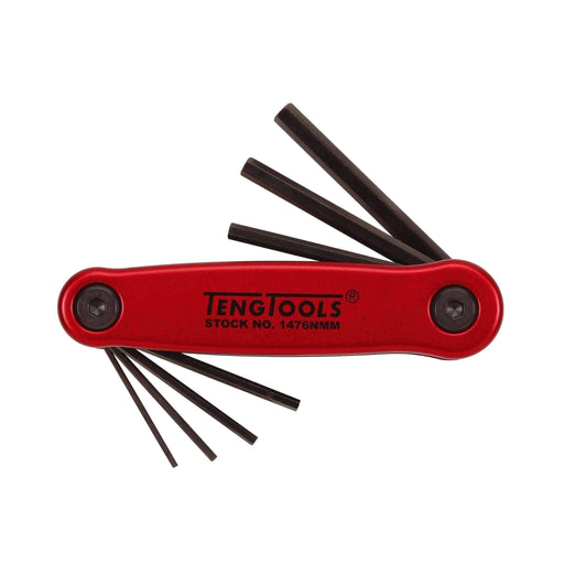 Teng Tools Folding Hex Key Set 1.5-6 mm ALU 7 Pieces Teng Tools - Dynamic Drive