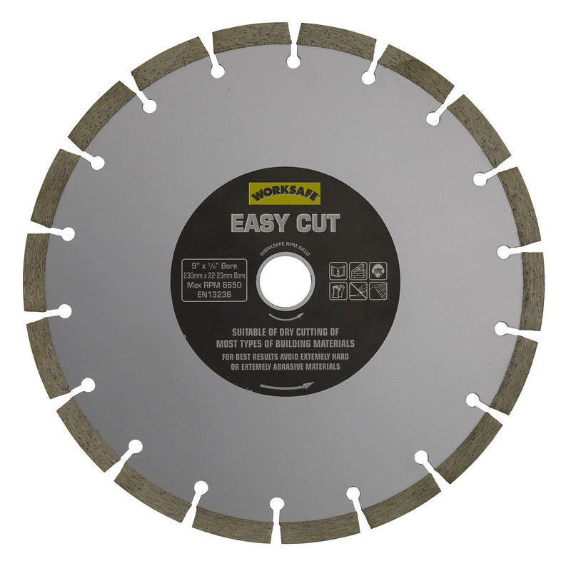 Sealey Silver Easy-Cut Diamond Blade230 x 22mm WDEC230 Sealey - Dynamic Drive