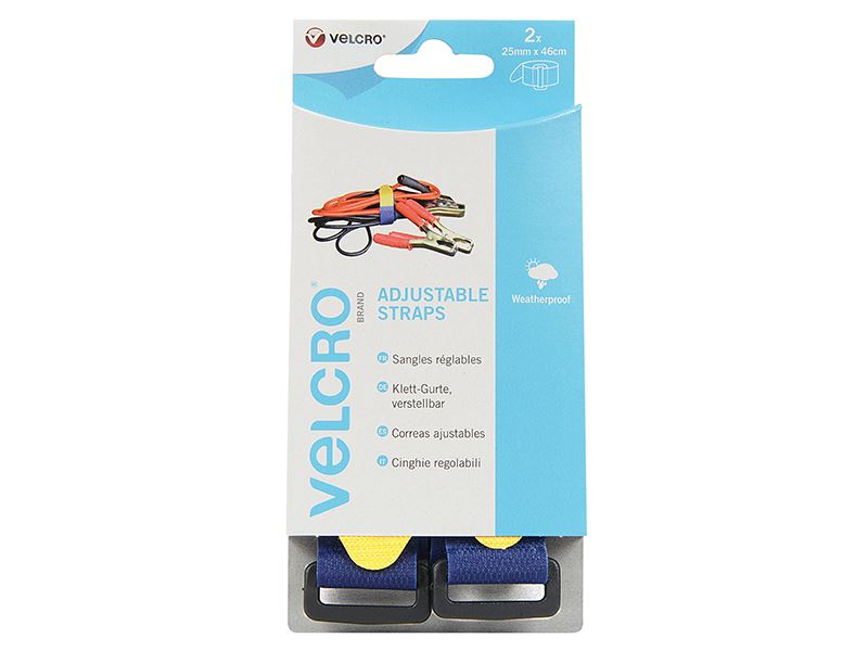 Velcro® Brand VELCRO® Brand Adjustable Straps (2) 25mm x 46cm Blue VELCRO® Brand - Dynamic Drive