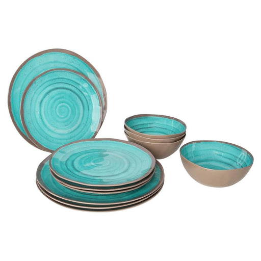 Bo-Camp Tableware Halo Melamine 12 Pieces Aqua Bo-Camp - Dynamic Drive