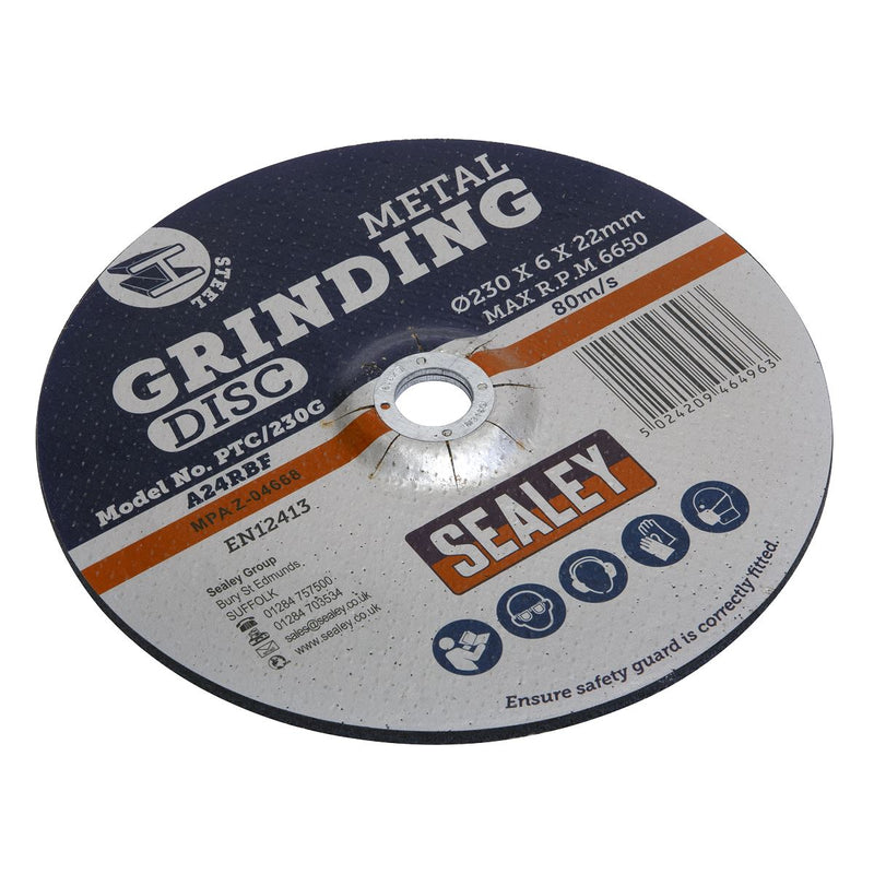 Sealey Grinding Disc230 x 6mm22mm Bore PTC/230G Sealey - Dynamic Drive