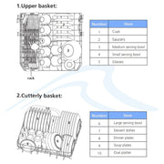 Baridi Tabletop Dishwasher 8 Place Settings 8L Capacity - Silver DH87 Baridi - Dynamic Drive