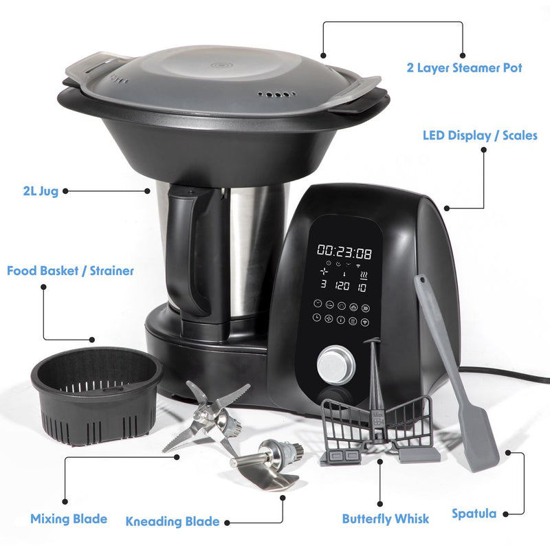 Baridi All-in-One Thermo-Cooker 18 Preset Functions 2L Capacity DH163 Baridi - Dynamic Drive