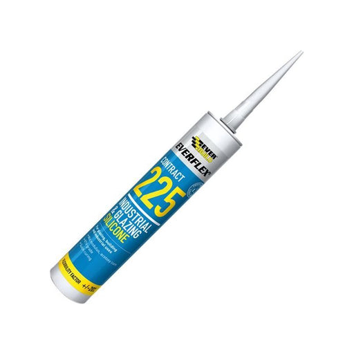 Everbuild Sika Everflex® 225 Industrial & Glazing Silicone White 295ml Everbuild Sika - Dynamic Drive