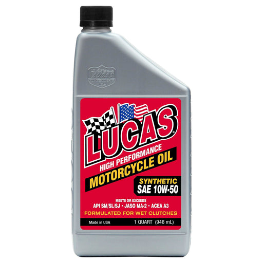 Lucas Oil Sae 10W50 Fully Synthetic Motorcycle Oil 946M 40716 Lucas Oil - Dynamic Drive
