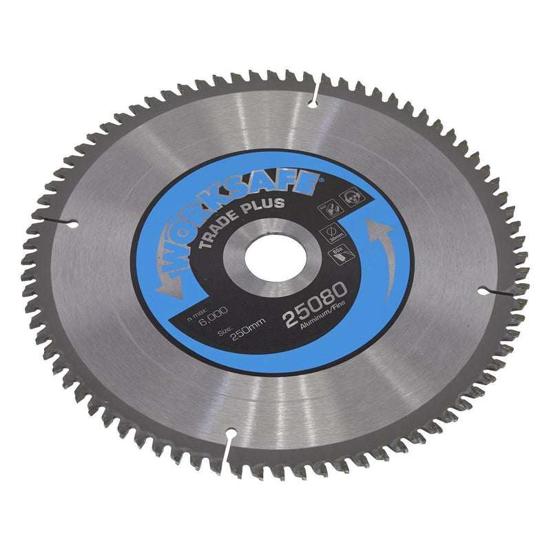 Sealey Aluminium Cutting TCT Saw Blade250 x 30mm 80tpu 25080/Ali Sealey - Dynamic Drive