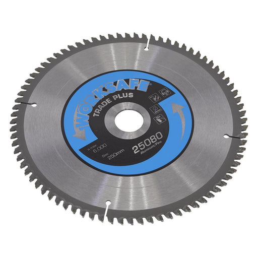 Sealey Aluminium Cutting TCT Saw Blade250 x 30mm 80tpu 25080/Ali Sealey - Dynamic Drive