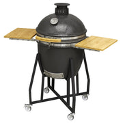 Dellonda Deluxe 22"(56cm) Ceramic Kamado Style BBQ with Wheeled Stand Dellonda - Dynamic Drive