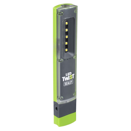 Sealey LED Twist Rechargeable Inspection Light 1W & 1W SMD LED201G Sealey - Dynamic Drive