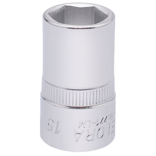 Draper Elora Hexagon Socket, 1/2" Sq. Dr., 15mm 15304 Draper - Dynamic Drive