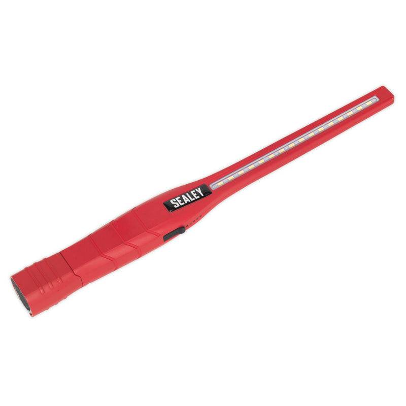 Sealey Rechargeable 360 Slim Inspection Light 8W & 1W SMD LED Red Lithium-ion Sealey - Dynamic Drive