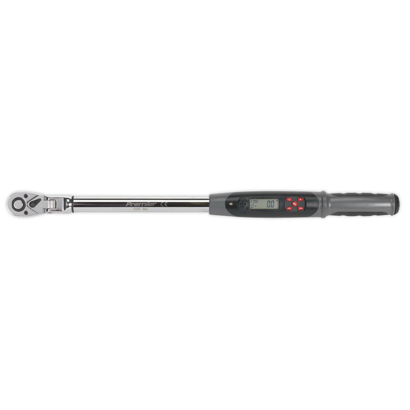 Sealey Angle Torque Wrench Flexi-Head Digital 1/2"Sq Drive 20-200Nm(14.7-147.5lb Sealey - Dynamic Drive